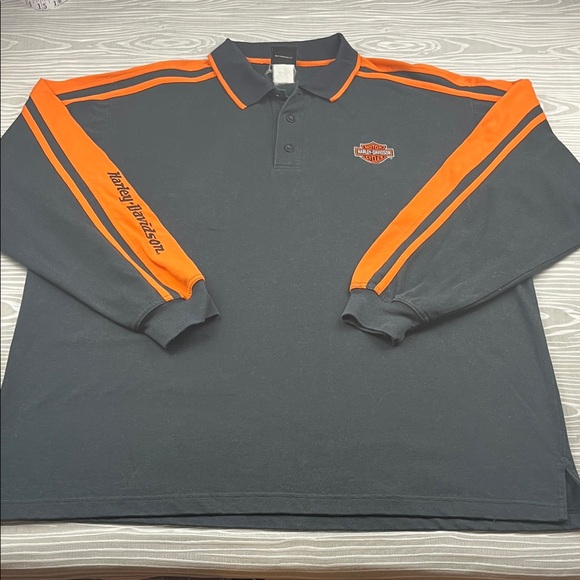 Harley-Davidson Men’s 1/4-Button Down Long Sleeve Collared Shirt Size XL - Picture 1 of 10